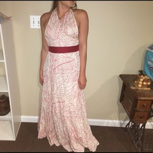 Free people haltered floral print maxi dress